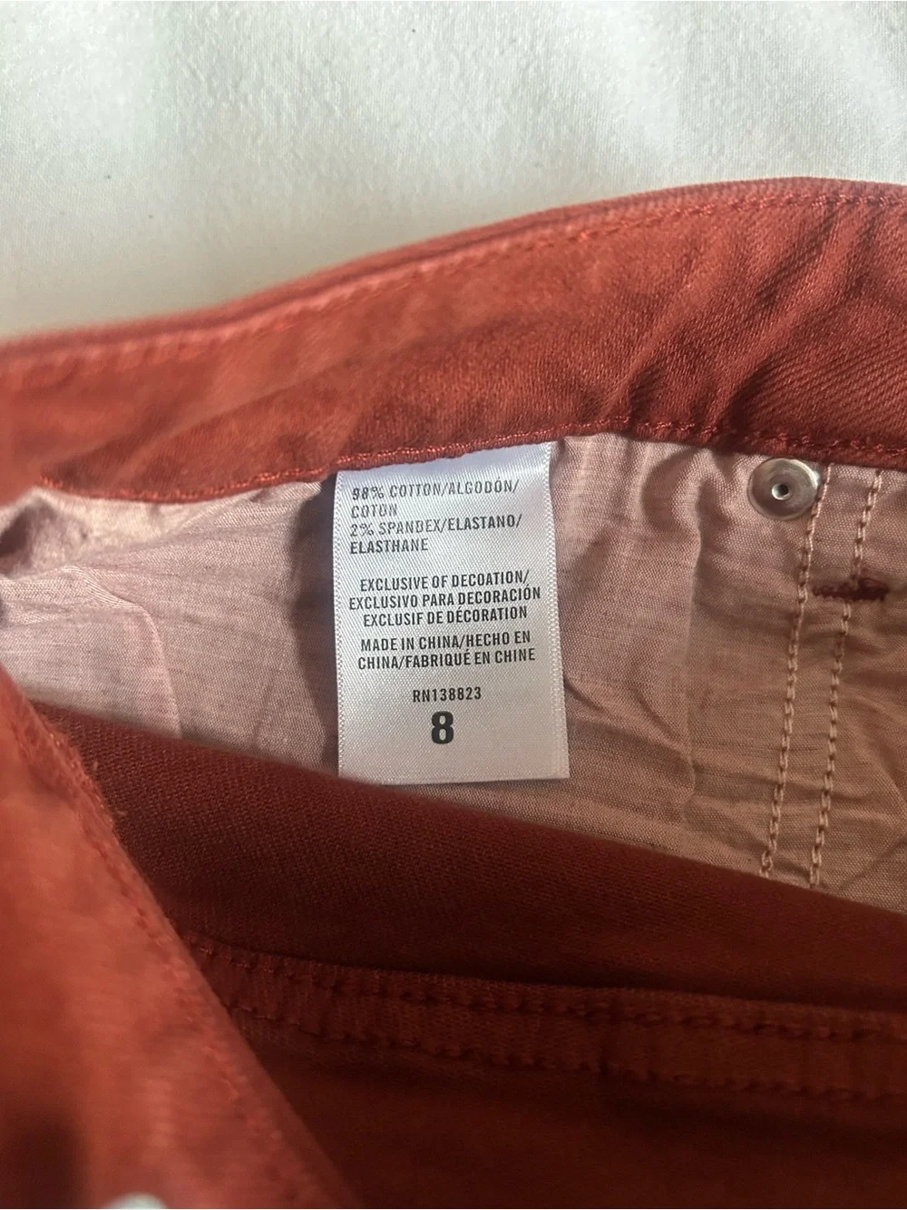 Idyllwind High-Waist Rust Red Denim Cutoff Shorts